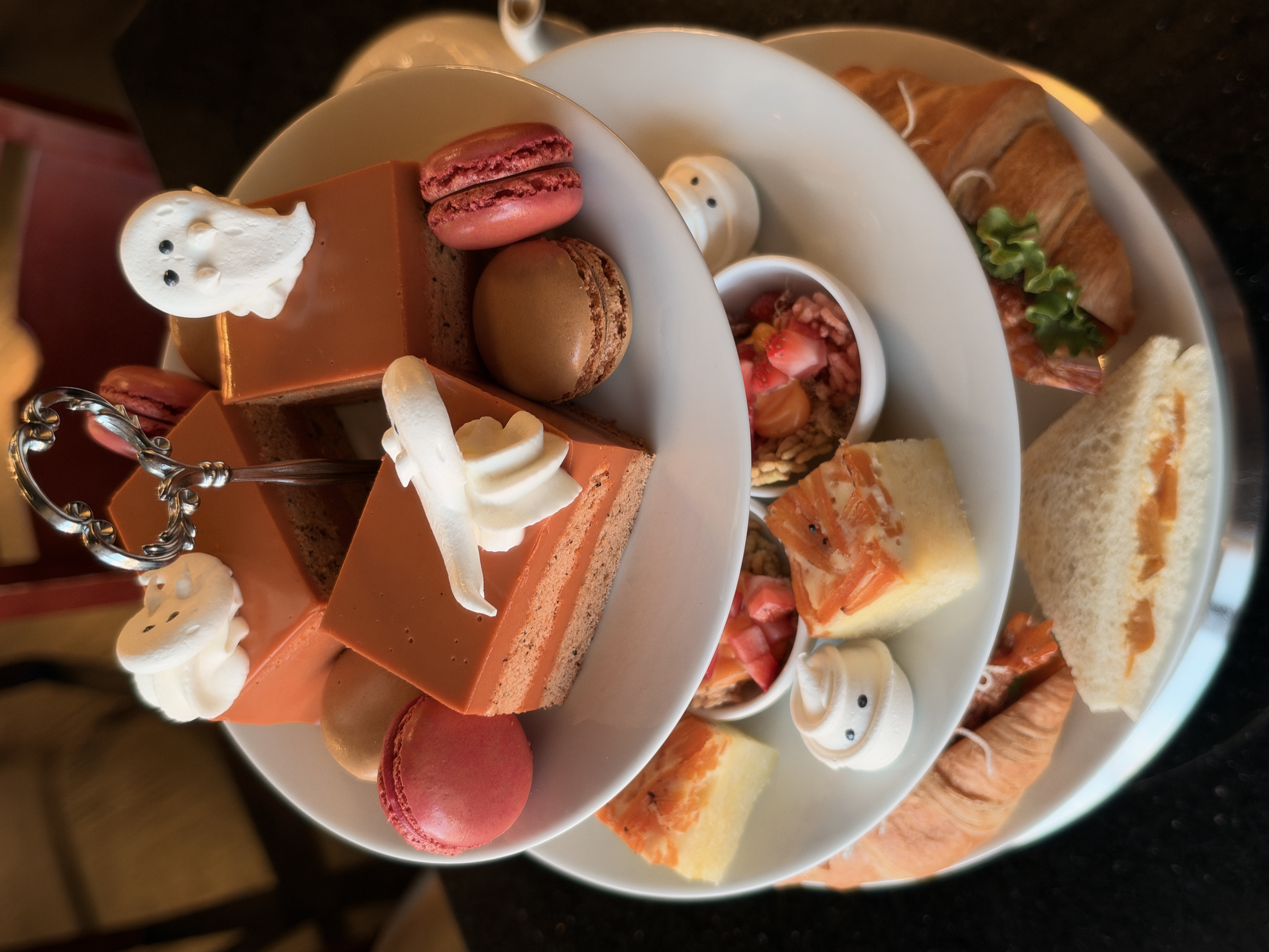 Halloween Thai Afternoon Tea three-tier presentation