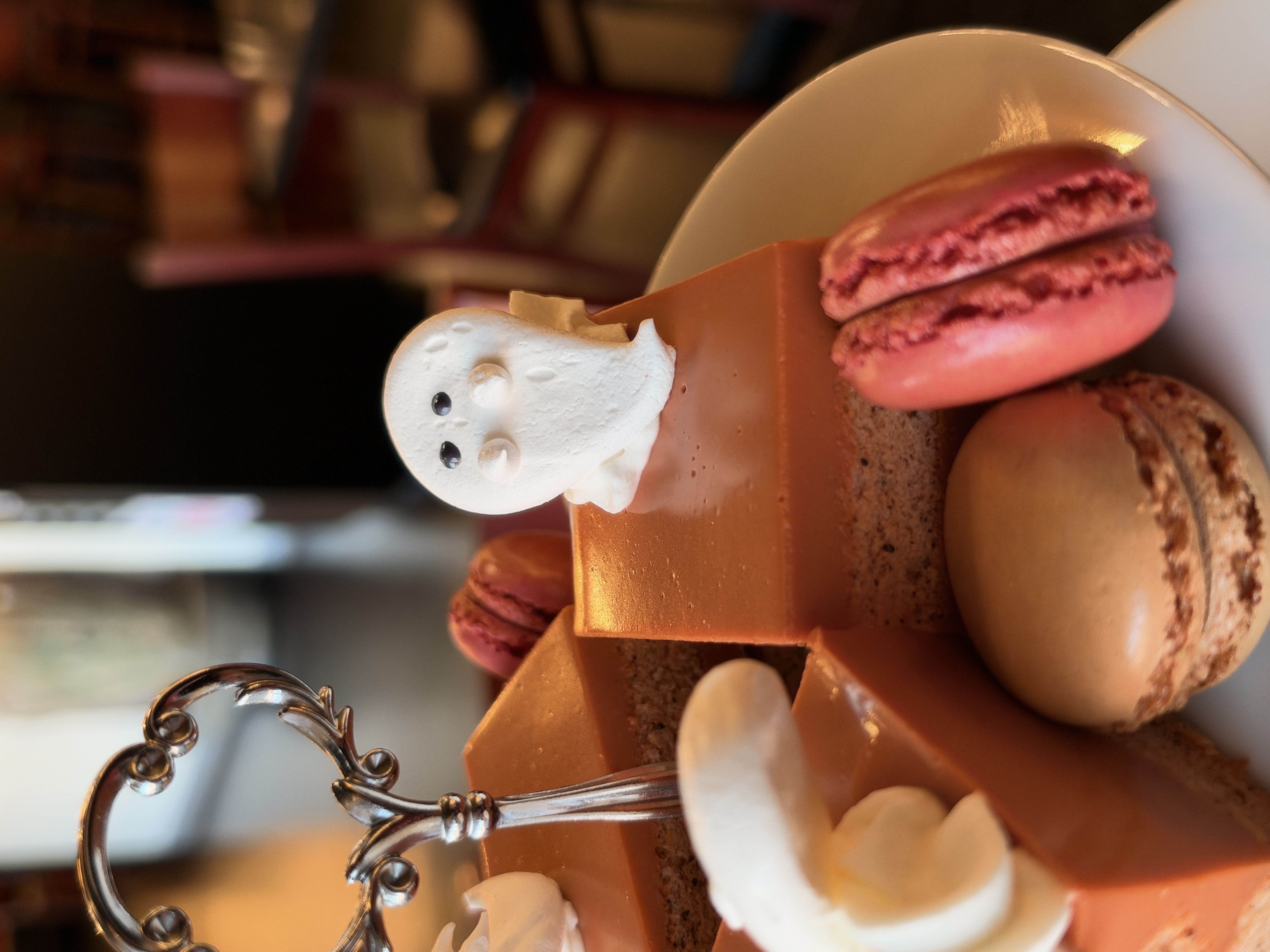Halloween Thai Afternoon Tea ghost cake closeup